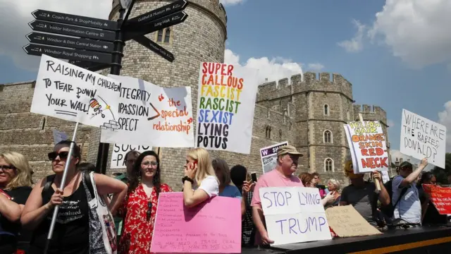 Protestors in Windsor