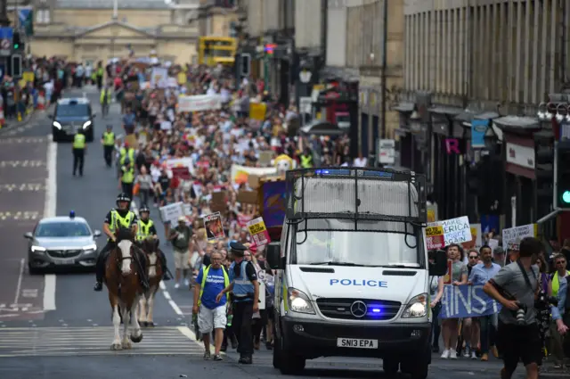 Protest in Edinburgh