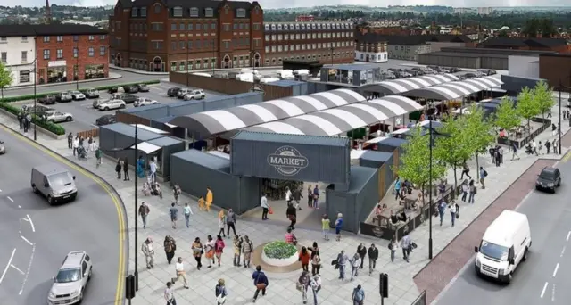 Artist's impression of market