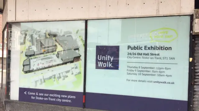 Unity Walk advertising in Stoke-on-Trent