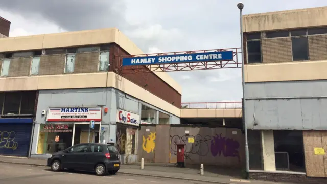 Old Hanley Shopping Centre - site earmarked for Unity Walk