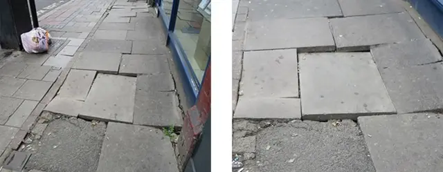 Uneven pavements