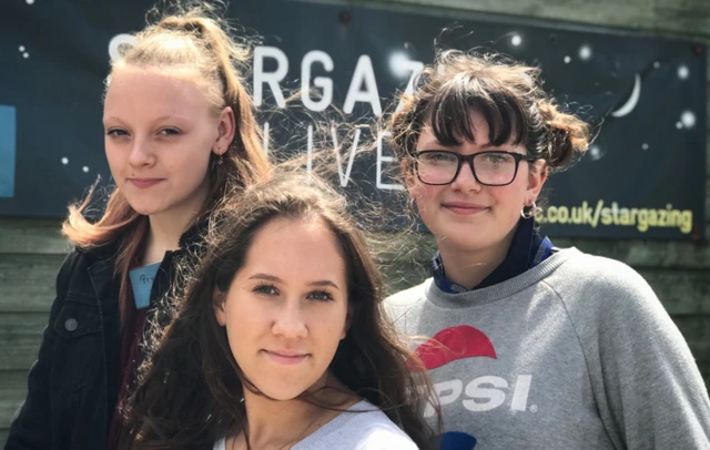 Students at Roseland Observatory