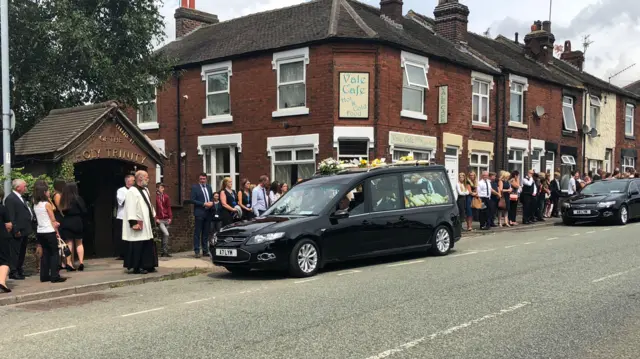 Funeral procession, Ryan Evans