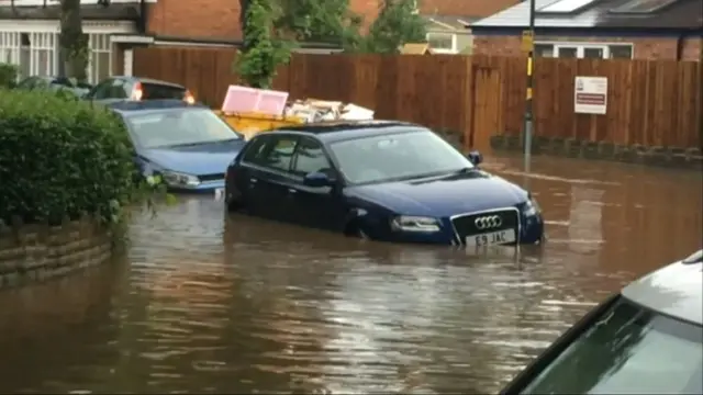 Flooded road