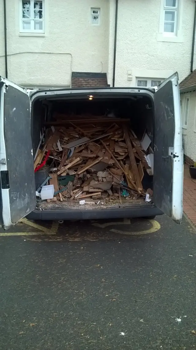 Fly-tipped rubbish