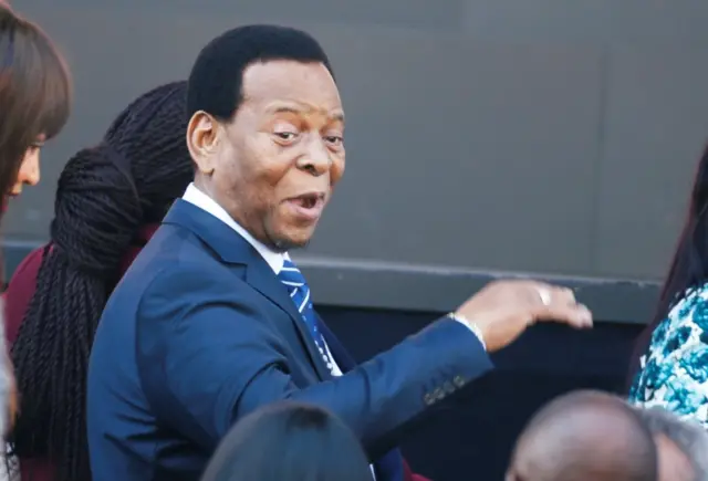 Zulu King Goodwill Zwelithini arrives to hear Former U.S. President Barack Obama delivering the 16th Nelson Mandela annual lecture, marking the centenary of the anti-apartheid leaderÃ•s birth, in Johannesburg, South Africa July 17, 2018.