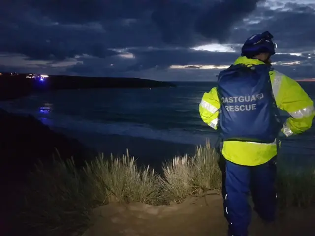 Newquay coastguard search