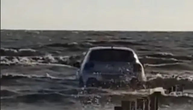 Car in water