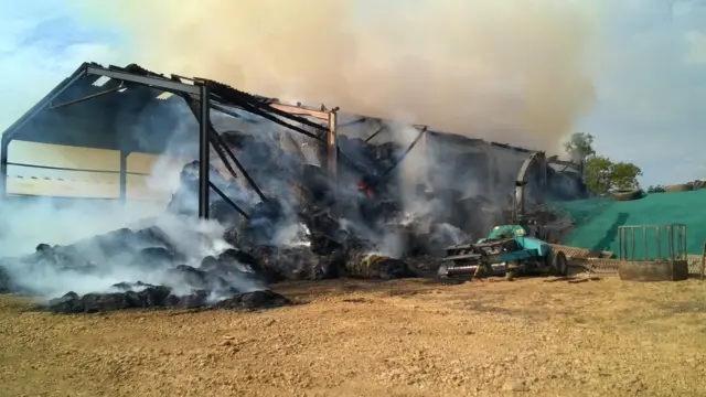 Barn fire