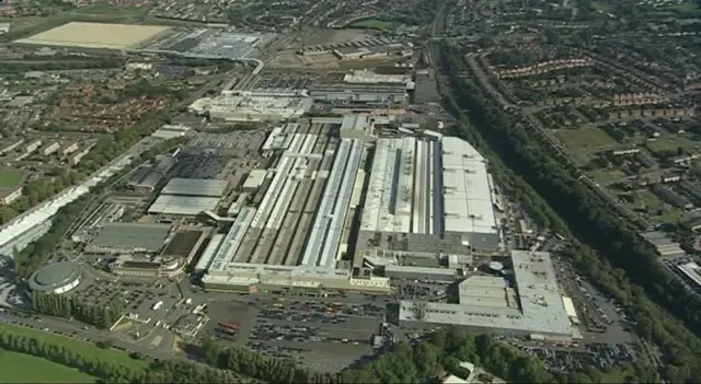 Archive photo - Ariel shot of former Longbridge site when it was operating