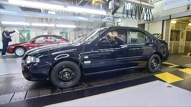 A Rover on the production line, when the site was still in business