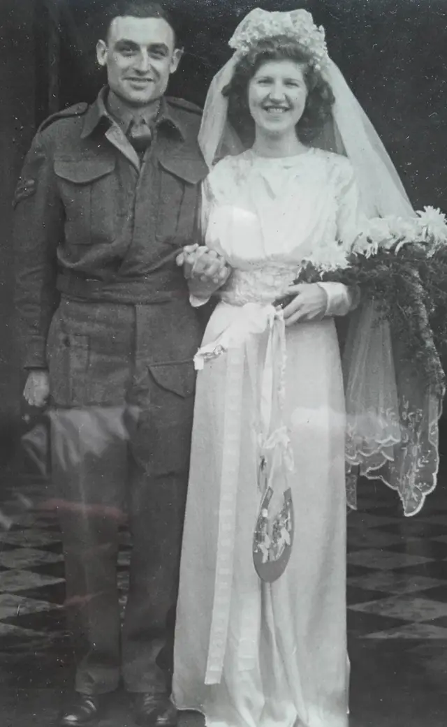 Ken's parents Stan Pollock and Frances Pollock in 1945.