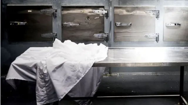 Inside a morgue