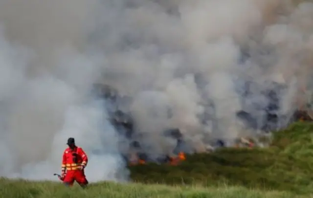 Moorland fire