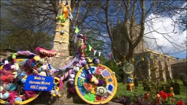 Decorated bike in Hornsea