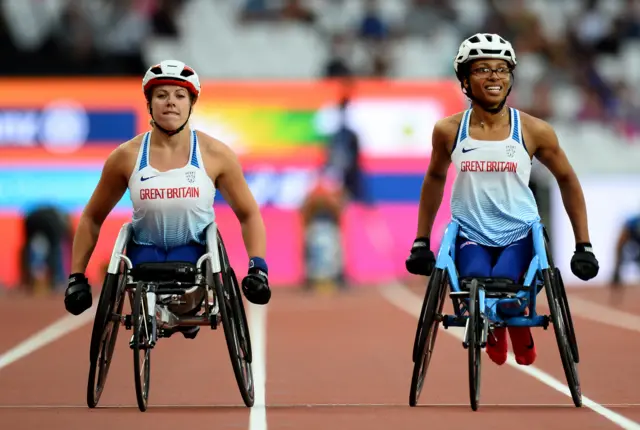 Hannah Cockroft and Kare Adenegan