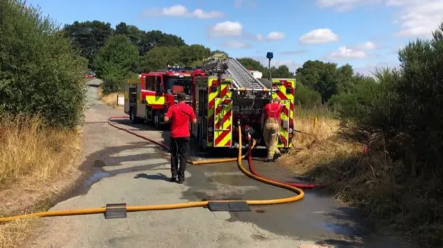 Fire crew on the reserve