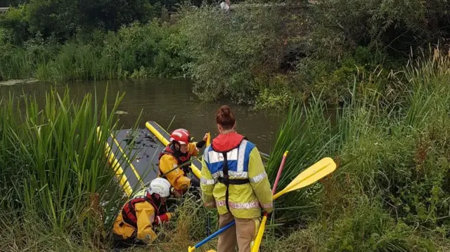 Fire crews in action