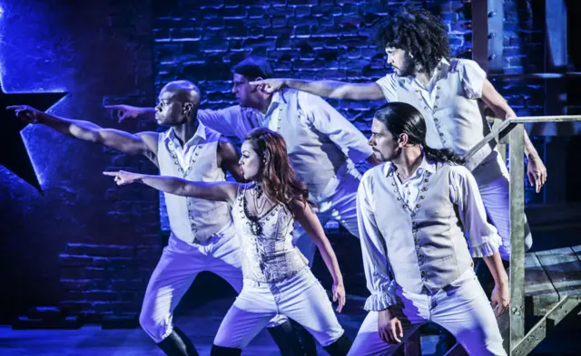 The cast of the London production of Spamilton