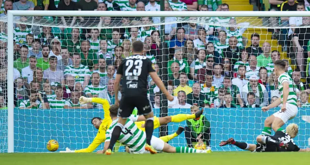 Rosenborg's Birger Meling scores to make it 1-0