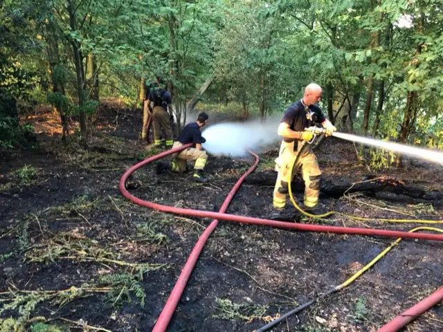 Blackbrook Reservoir fire