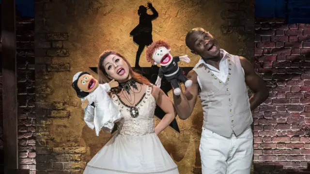 Julie Yammanee and Eddie Elliott in the London production of Spamilton