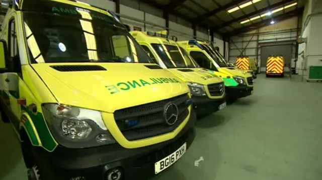 Ambulances parked up