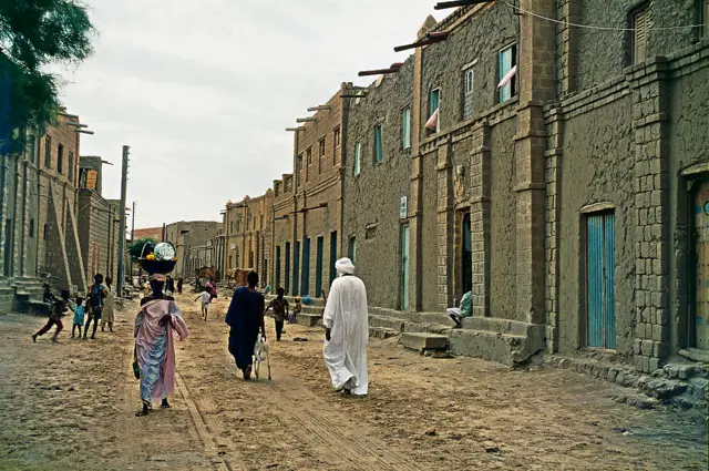 A street in Timbuktu city (UNESCO World Heritage List, 1988), Mali