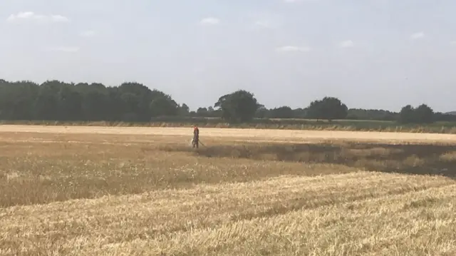 Fire in field