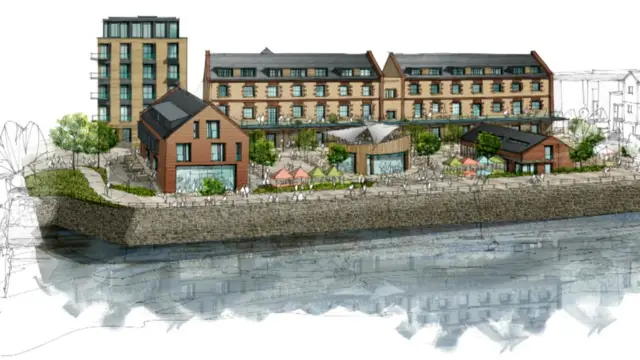 Plans for the empty Shapland and Petter door factory in the middle of Barnstaple