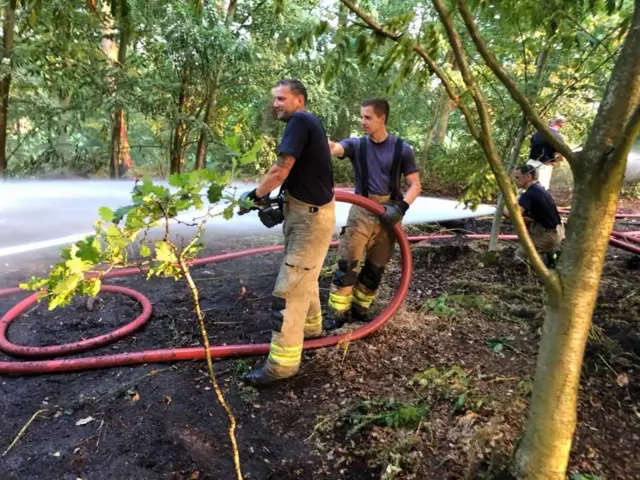 Blackbrook Reservoir fire