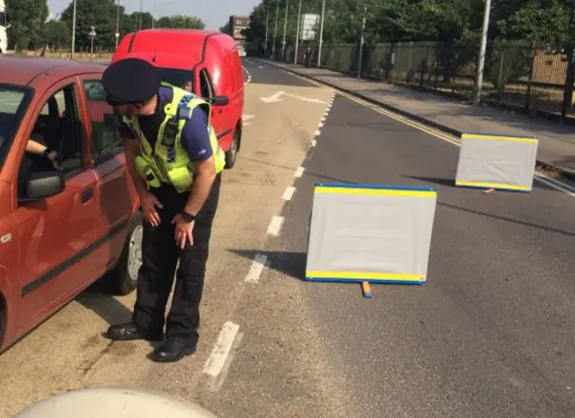 Police with car