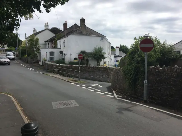 Road in Highweek, Devon