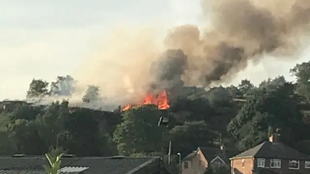 The fire in Mow Cop