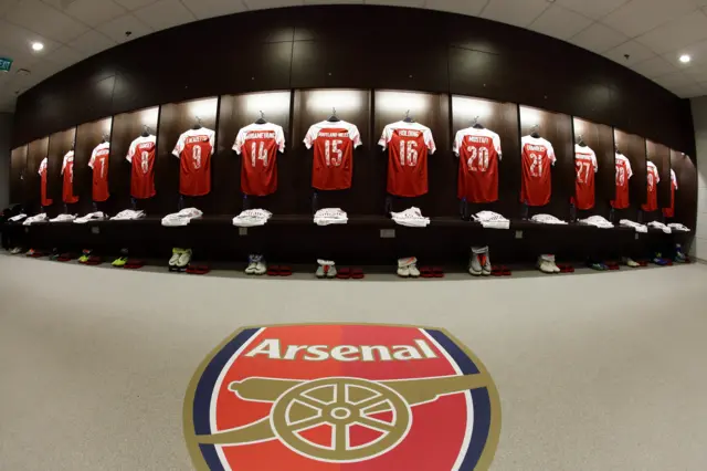 Arsenal dressing room