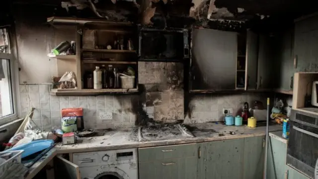 Burnt kitchen