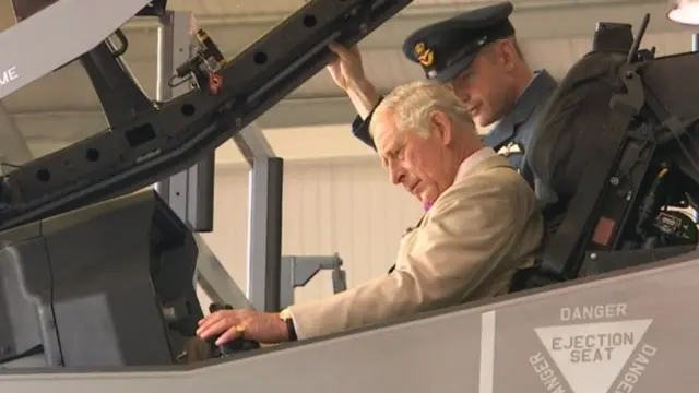 Prince of Wales in F-35 jet