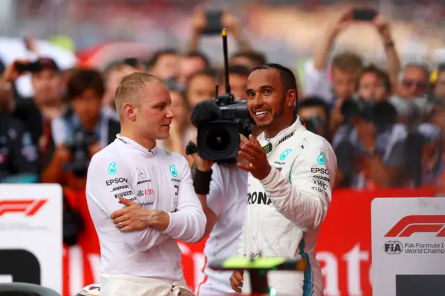 Valtteri Bottas and Lewis Hamilton