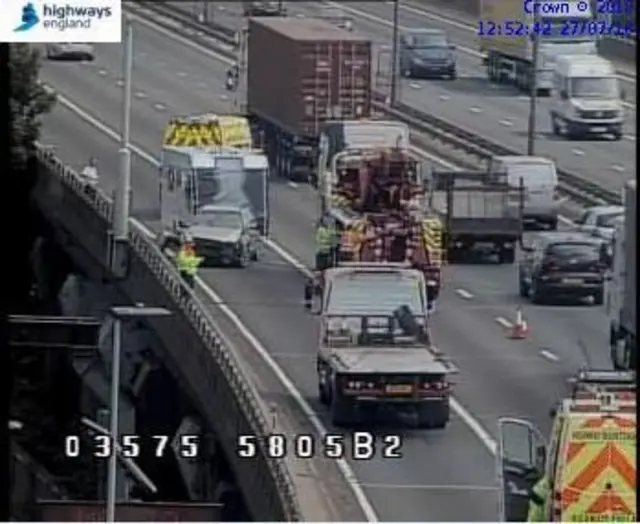 Scene of M6 crash