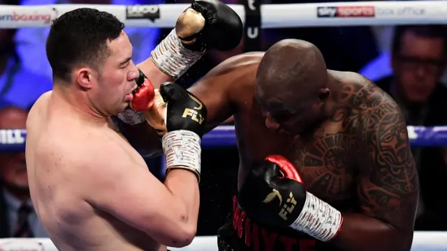 Dillian Whyte and Joseph Parker trade punches