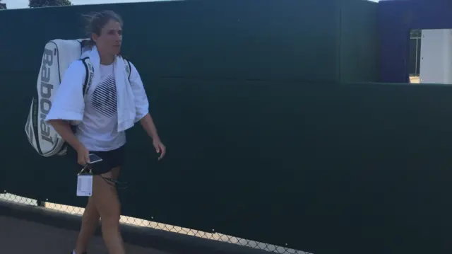 Johanna Konta after practice