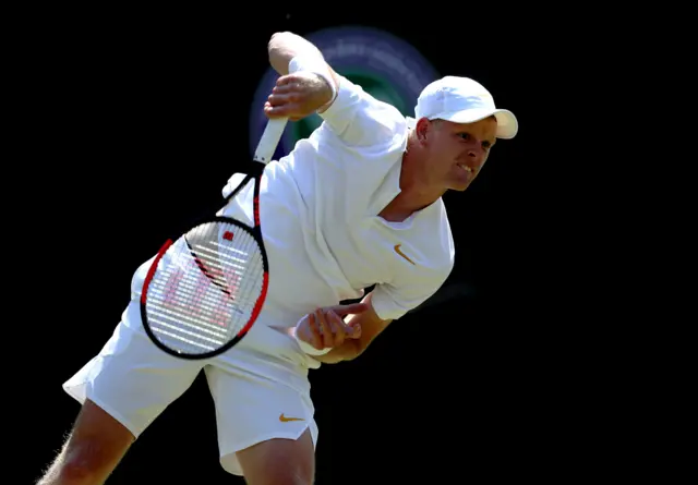 Kyle Edmund serves