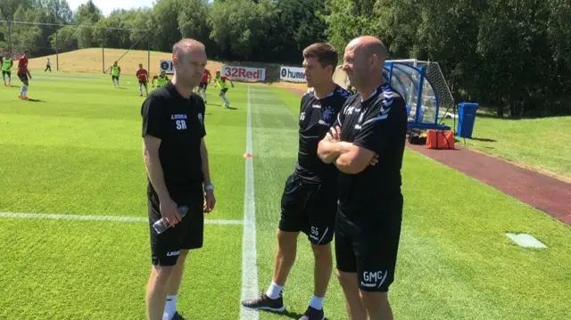 Steven Gerrard, Gary McAllister and Scott Ruscoe