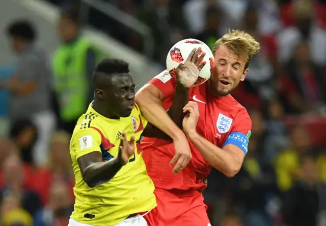 Davinson Sanchez and Harry Kane