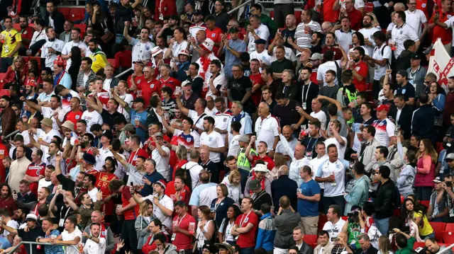 England fans in Moscow