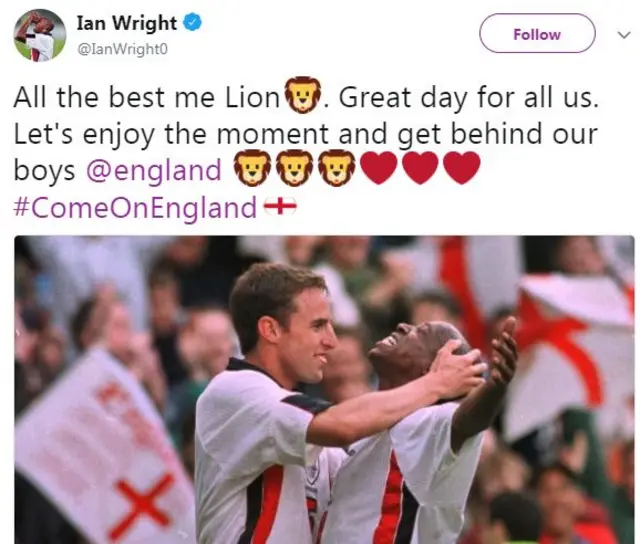 Ian Wright tweet