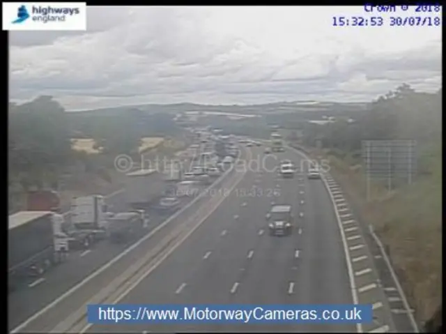 M5 traffic queuing