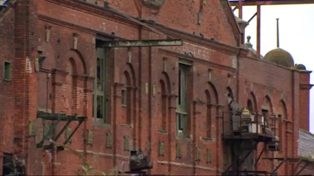 The derelict Ice Factory building in Grimsby