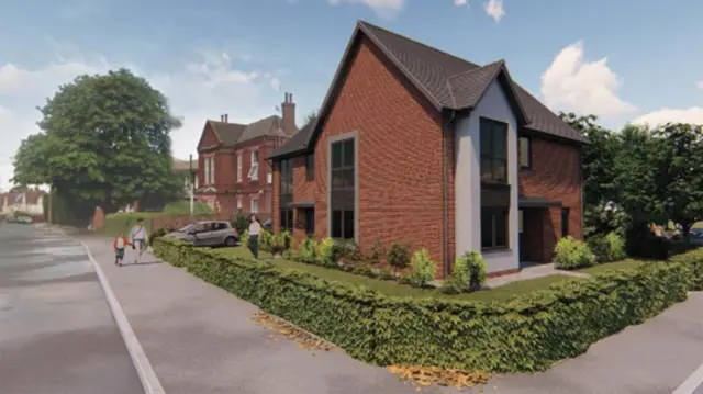 Artist's impression of  homes on Rowland Road, Scunthorpe.